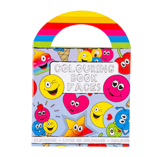 Funny Faces Colouring Book with Stickers 13 x 9.5cm