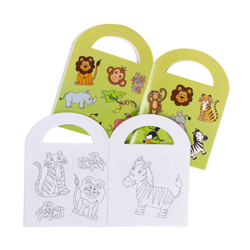 Jungle Colouring Book With Stickers 13 x 9.5cm