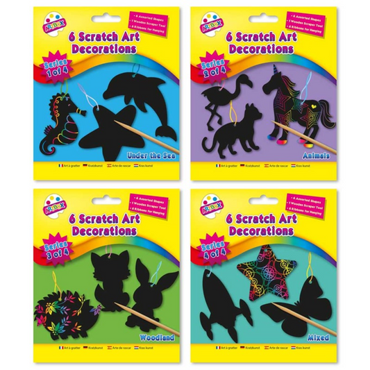 Scratch Art 6pk - Various Designs
