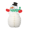 Christmas Snowman Honeycomb Decorations 4pk