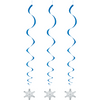 Christmas Snowflake Hanging Swirl Decorations 26" 3pk