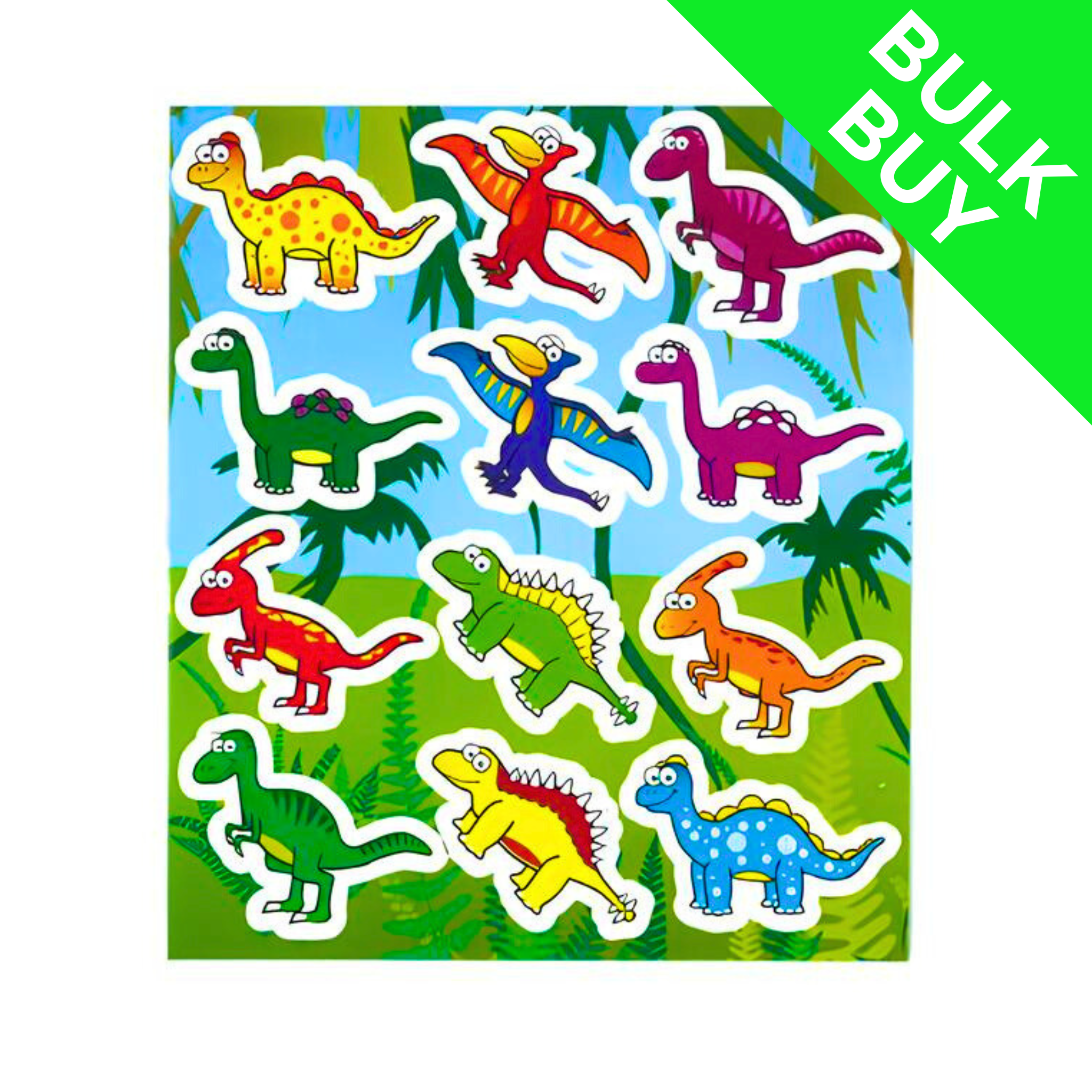 Dinosaur Sticker Sheets BULK BUY (Choose Quantity)