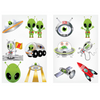 Alien Tattoo Sheets(Each Sheet Contains 6 Tattoos)