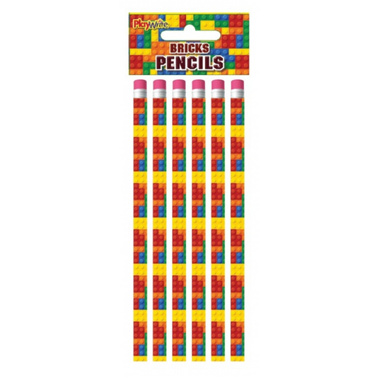 Bricks 6pc Pencil Set 17cm