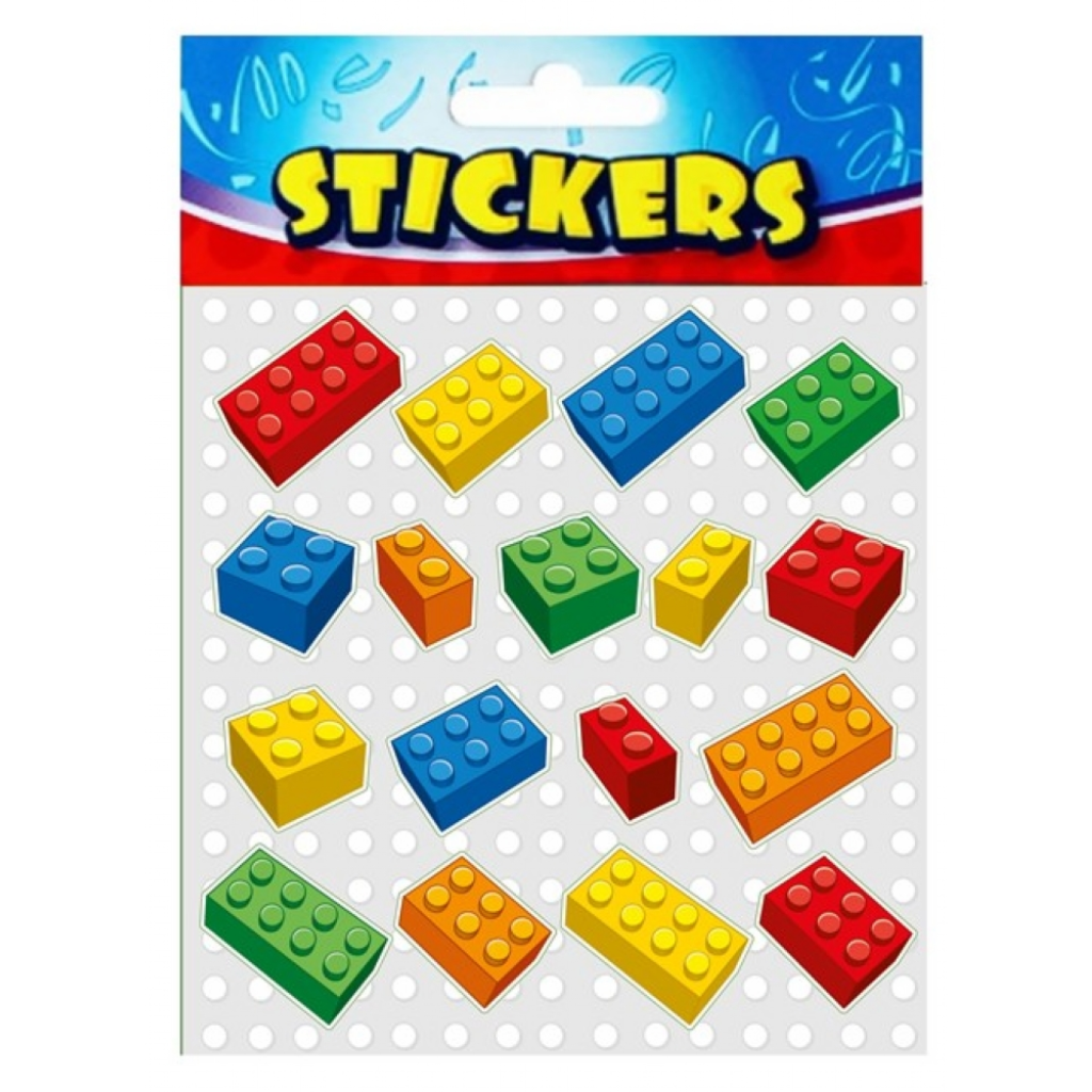 Bricks Sticker Sheet | Stickers | Kids Party Craft | Kids Party Craft