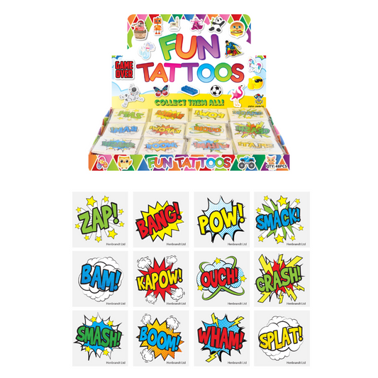 Comic Tattoo Packs (12 tattoo's)