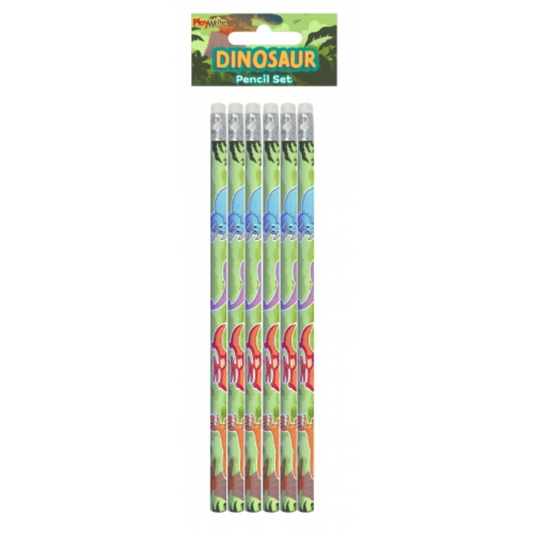 Dinosaur 6pc Pencil Set 17cm