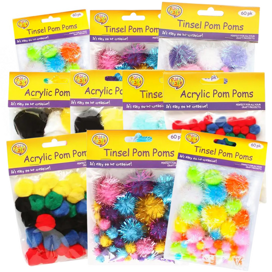 Bumper Craft Pom Poms 10 Packs
