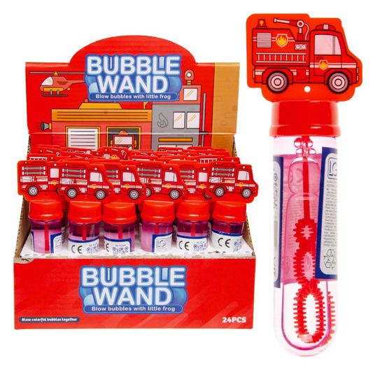 Fire Truck Mini Bubble Stick