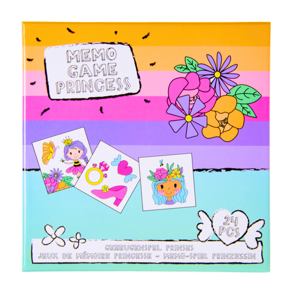 Memory Less Princess Princess Memory Card Game Boxed 24pc | Kids Party Craft | Kids Party Craft