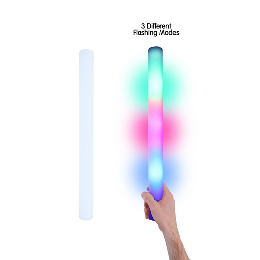 Multi Colour LED Foam Glow Sticks (48cm x 4cm)