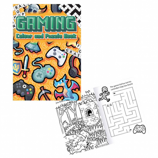 Gaming A6 Colour & Puzzle Book