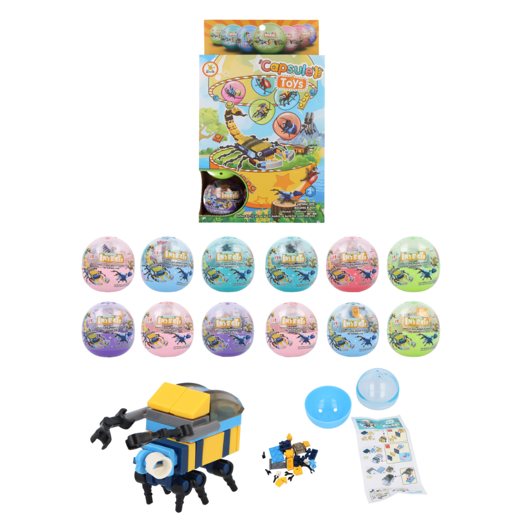 Hidden Insect Block Insect Block Kit in Capsule (12-to-Collect) | Party Bag Fillers | Kids ...