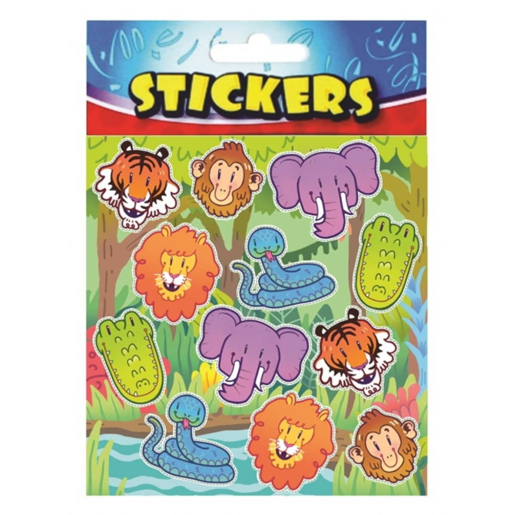 Jungle Sticker Map Jungle Sticker Sheet | Stickers | Kids Party Craft | Kids Party Craft