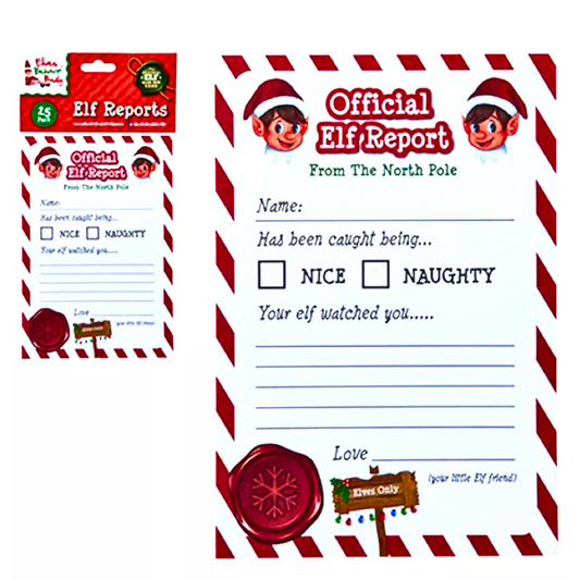 Elf Report Cards Pack of 25