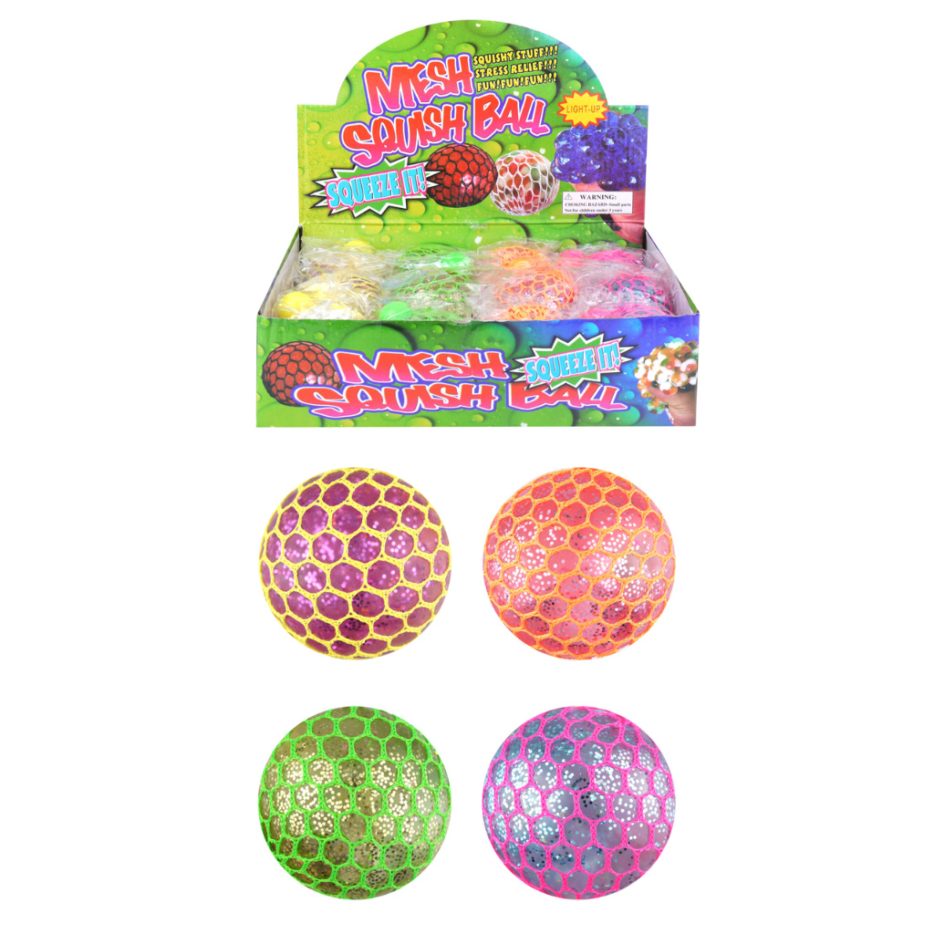 Mesh Squeeze Ball with Glitter