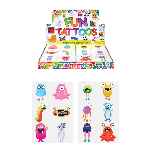 Mini Alien Monster Tattoo Sheets
