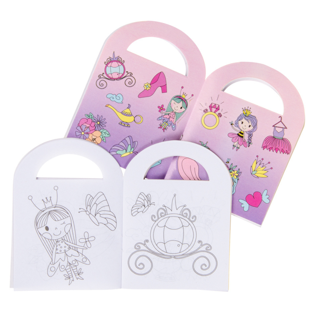 Princess Colouring Book with Stickers 13 x 9.5cm