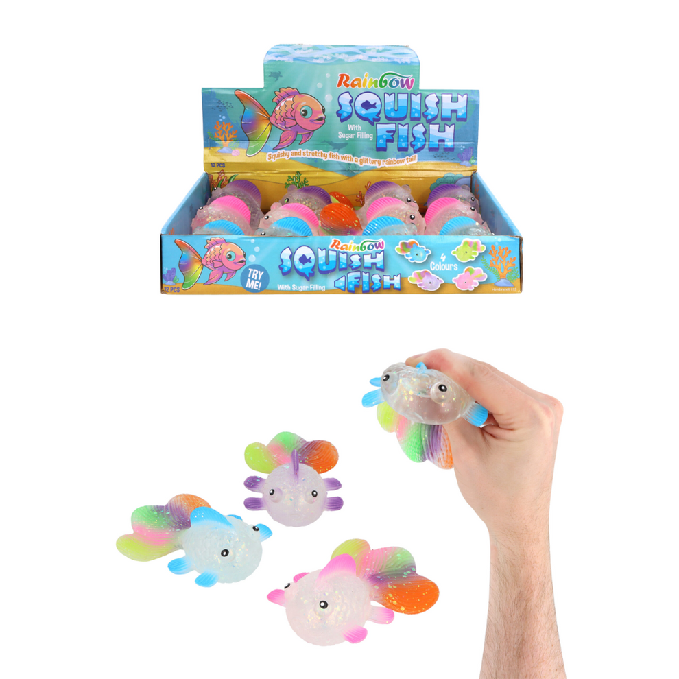 Rainbow Squish Fish with Sugar Filling (12.5cm) | Sensory & Fidget Toys ...