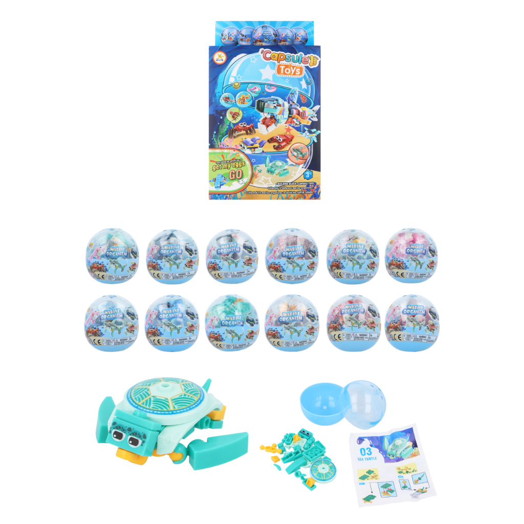 Capsulo Blocks Sealife Block Kit Capsule (12-to-Collect) | Party Bag Fillers | Kids ...
