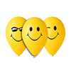 Yellow Smiley Face Balloons - 5 Pack
