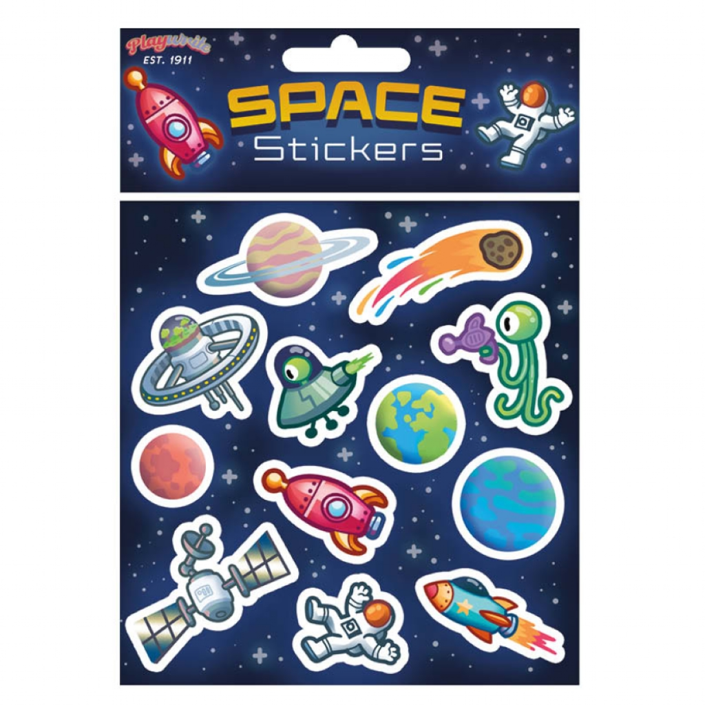 Spaec Sticker Space Sticker Sheet 12x11.5cm | Stickers | Kids Party Craft | Kids ...
