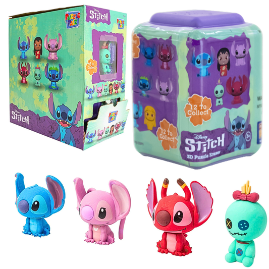 Disney Stitch 3D Puzzle Erasers Blind Tub