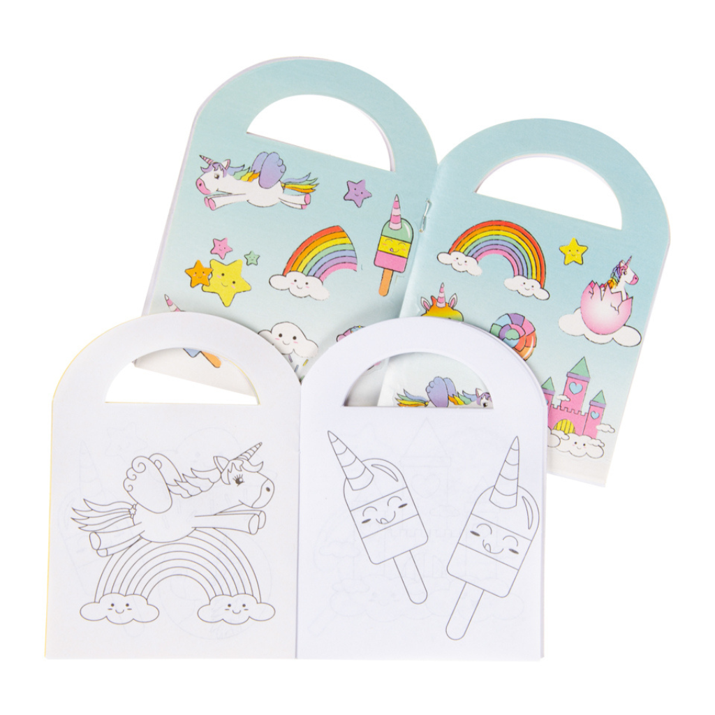 Unicorn Colouring Book with Stickers 13 x 9.5cm