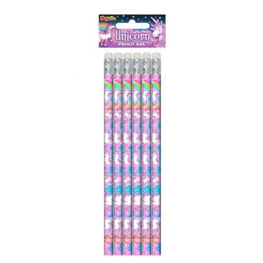 Unicorn 6pc Pencil Set 17cm