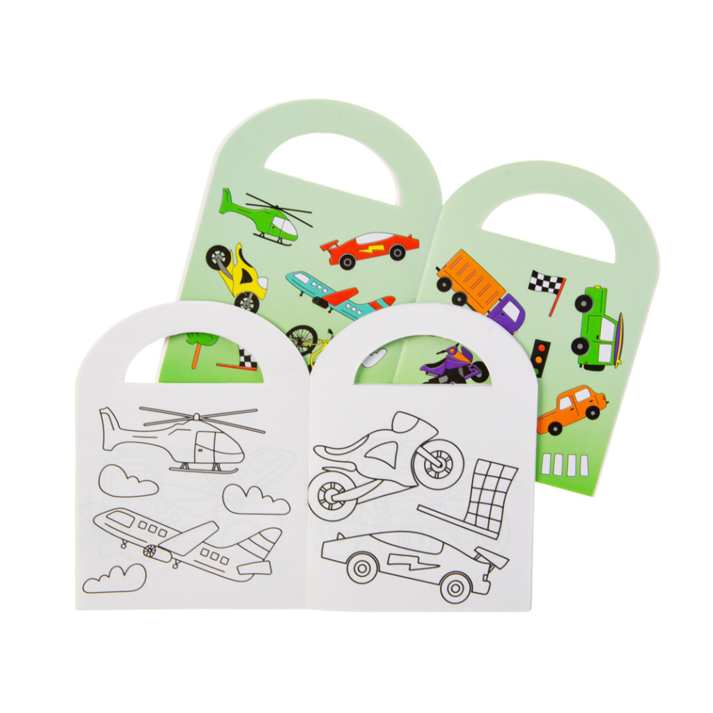 Vehicle Colouring Book with Stickers 13 x 9.5cm