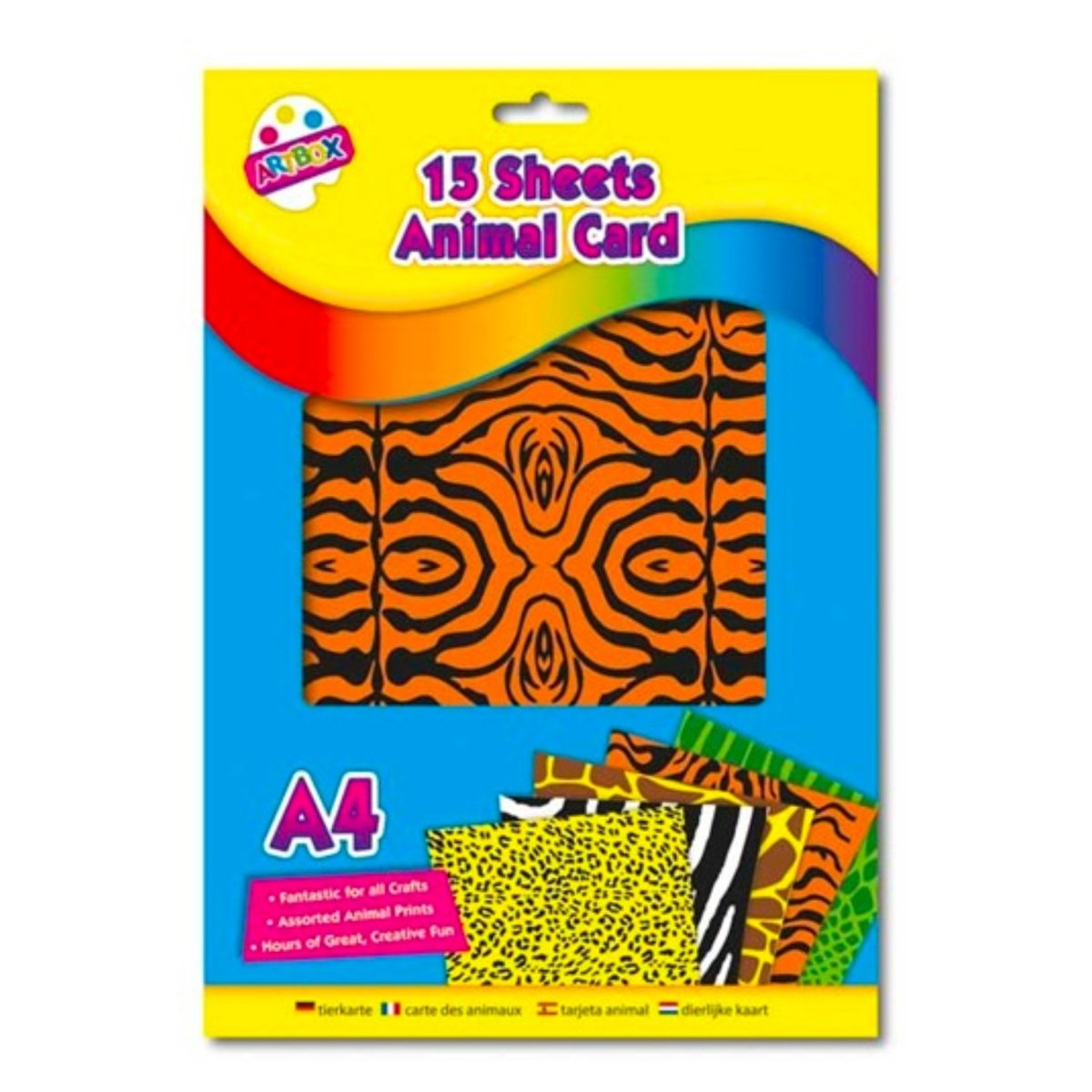 A4 Animal Card Sheets (15 Assorted Designs) - Kids Party Craft