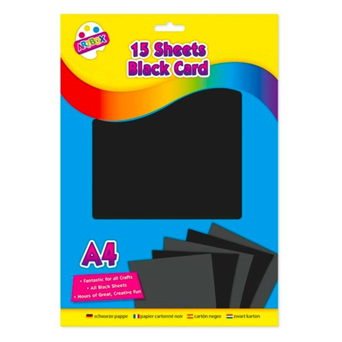 A4 Black Activity Card Sheets (15 Pieces) - Kids Party Craft