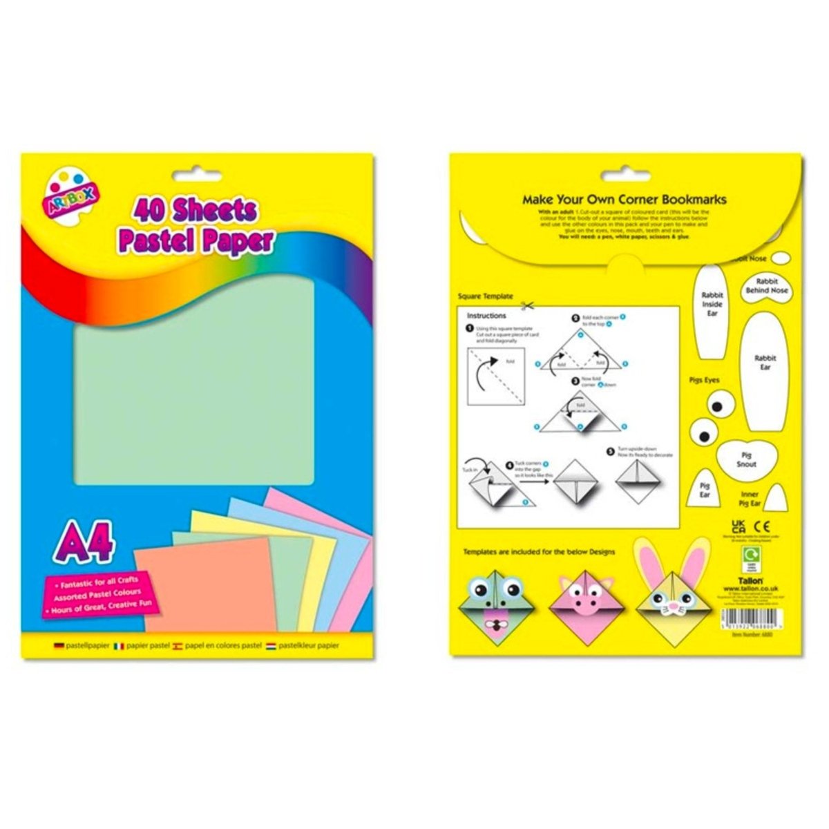 A4 Pastel Paper Sheets (40 Assorted Colours) - Kids Party Craft