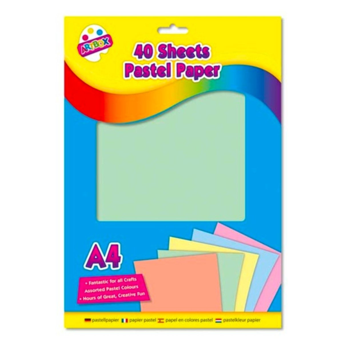 A4 Pastel Paper Sheets (40 Assorted Colours) - Kids Party Craft