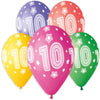 Age 10 With Stars Balloons (10 pack) - Kids Party Craft
