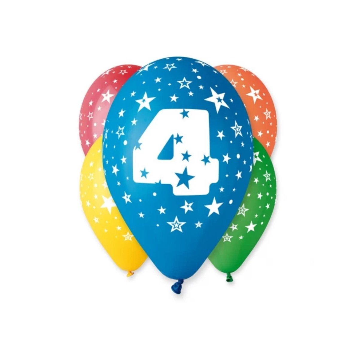 Age 4 With Stars Balloons (10 pack) - Kids Party Craft