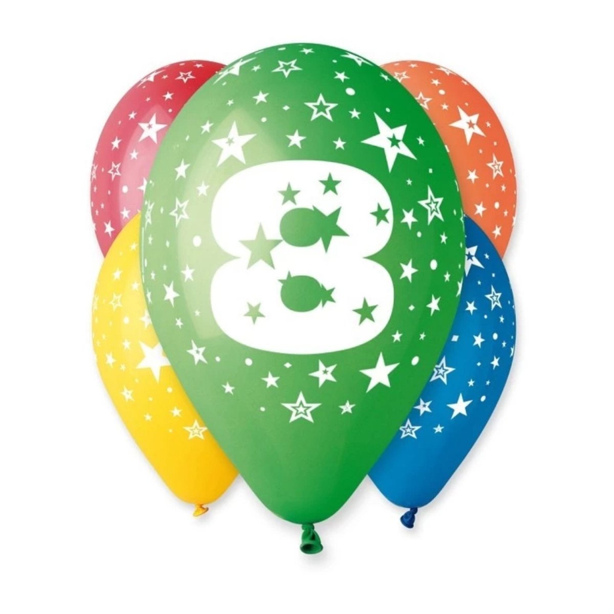 Age 8 With Stars Balloons (10 pack) - Kids Party Craft