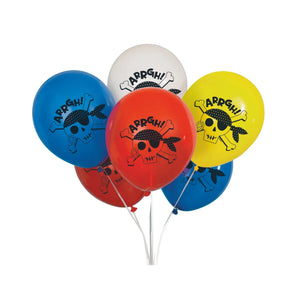 Ahoy Pirate 12" Latex Balloons - Kids Party Craft