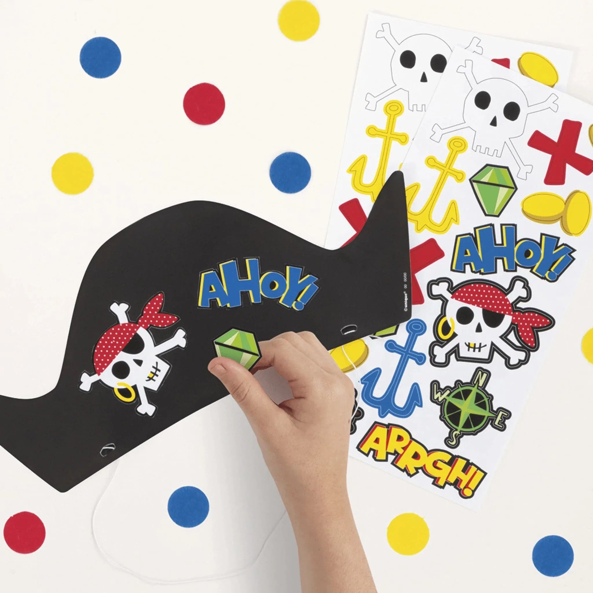 Ahoy Pirate Party Loot Bags 8pk - Kids Party Craft
