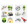 Alien Tattoo Sheets(Each Sheet Contains 6 Tattoos) - Kids Party Craft