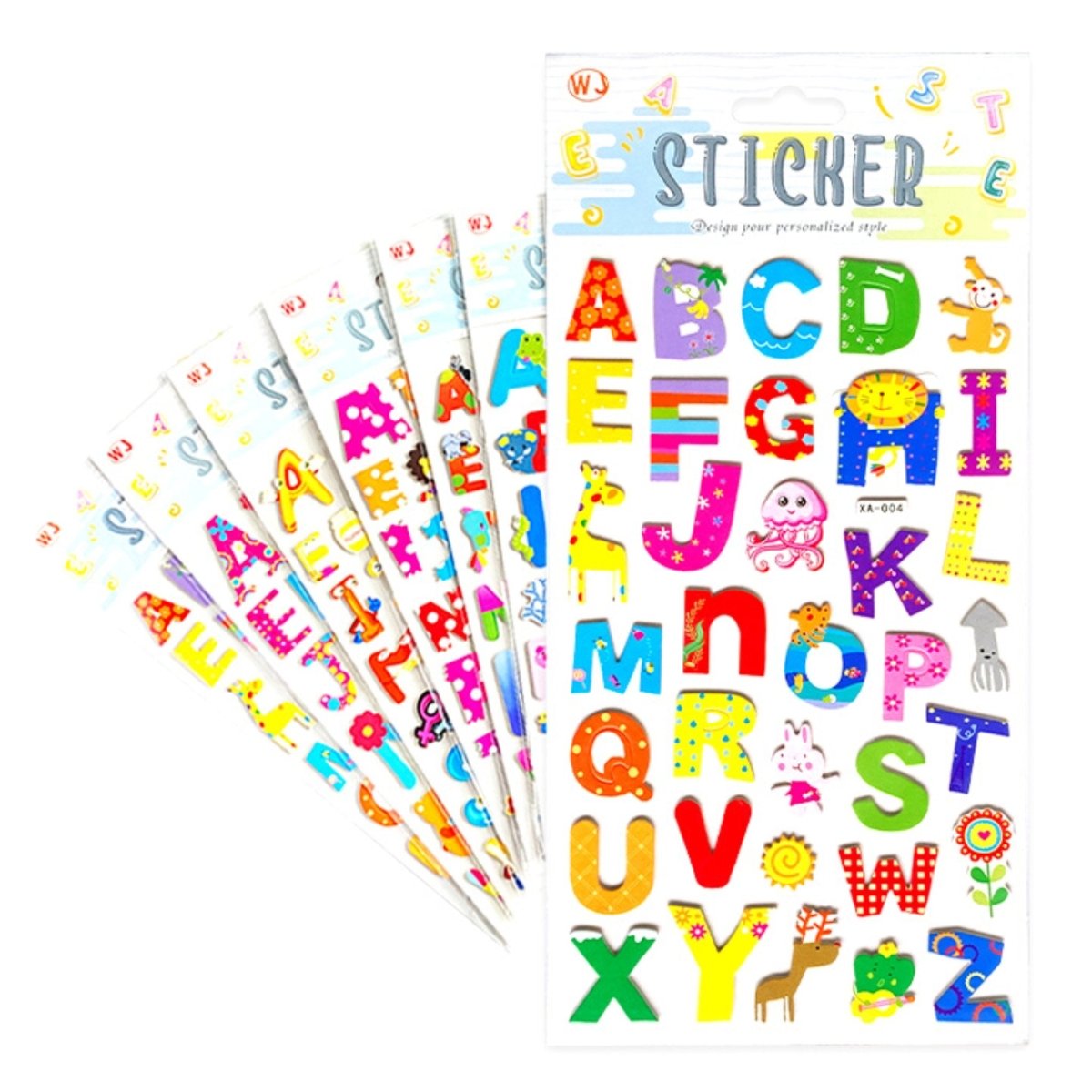 Abc Malt Sticker Alphabet Puffy Sticker Packs - Kids Party Craft