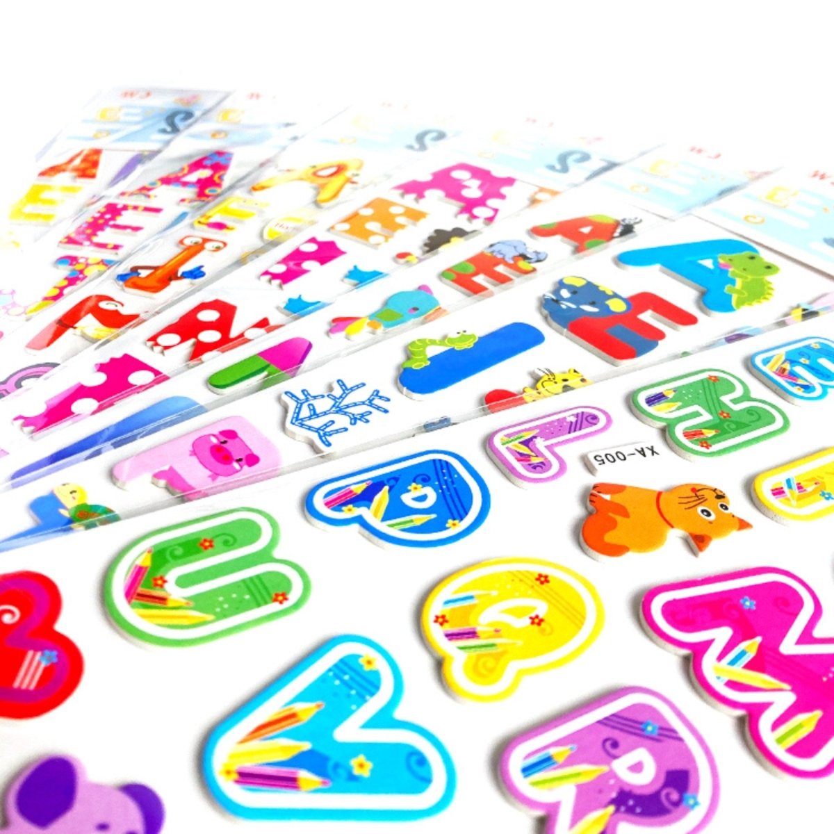 Alphabet Puffy Sticker Packs - Kids Party Craft