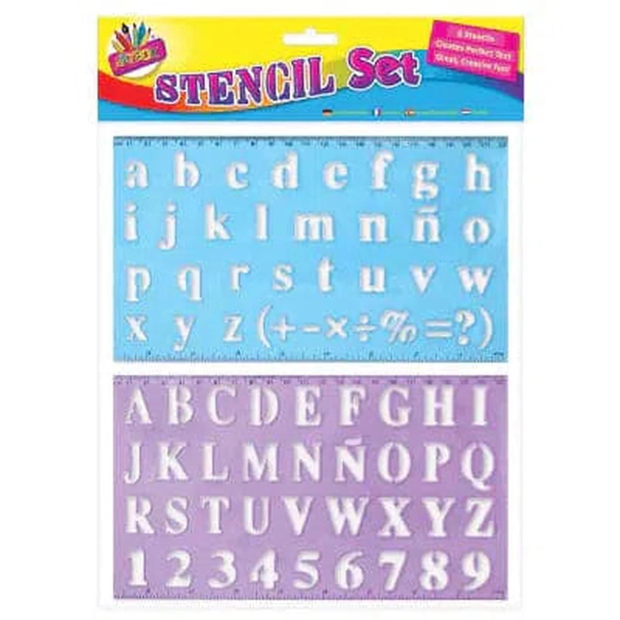 Alphabet Stencil Set 2 Piece - Kids Party Craft