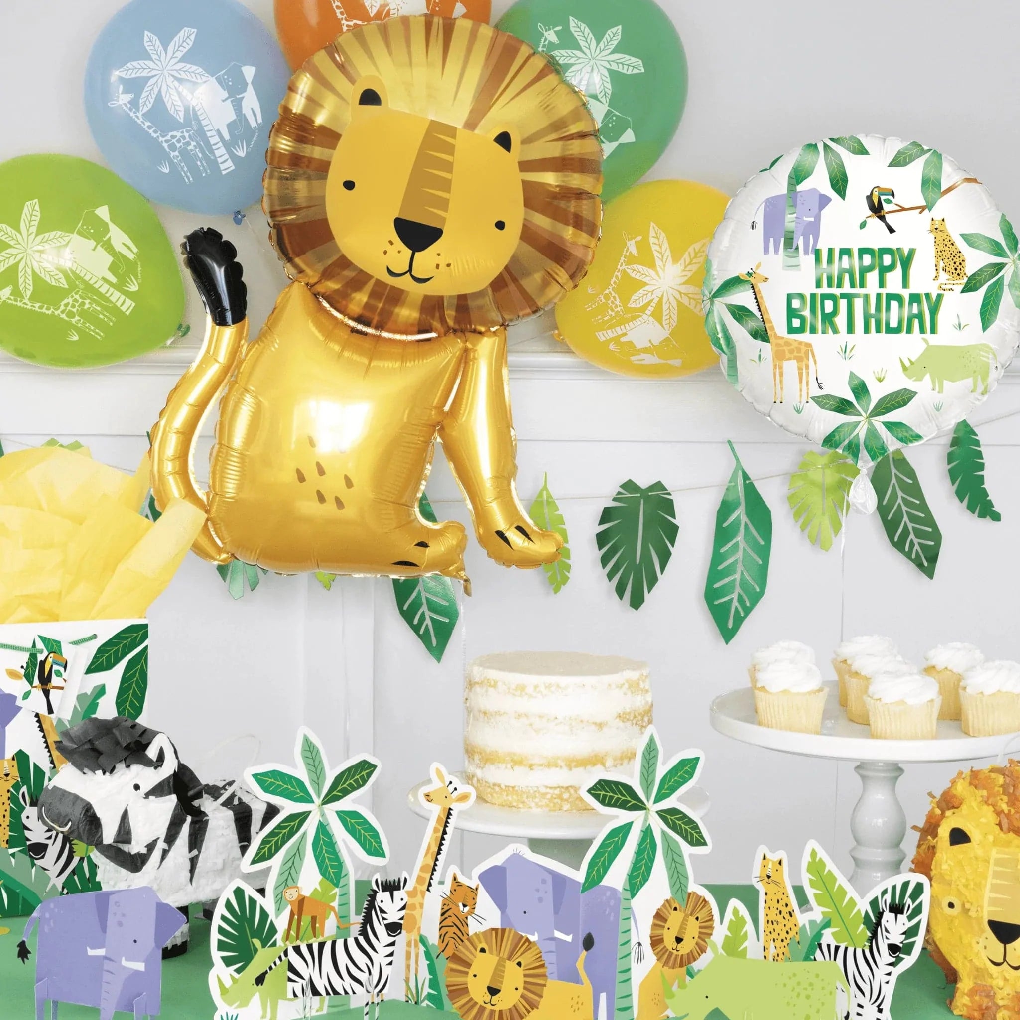 Animal Safari 7ft Leaves Garland - Kids Party Craft