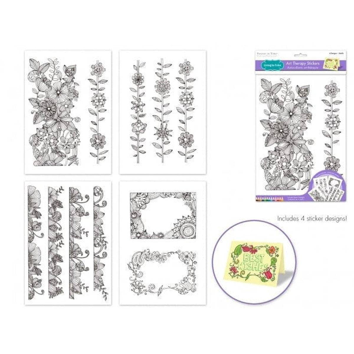 ART THERAPY STICKERS ORNATE BORDERS - Kids Party Craft