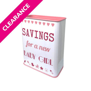 Baby Girl Money Saving Tin - Kids Party Craft