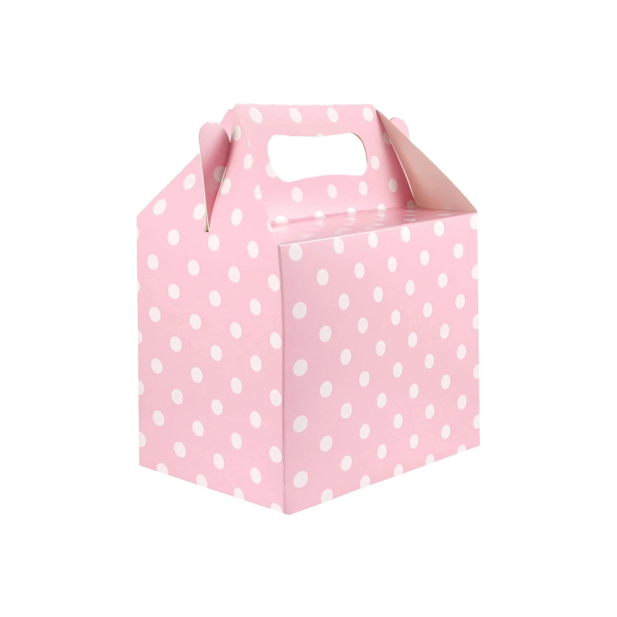 Baby Pink Polka Dot Party Food Boxes - Kids Party Craft