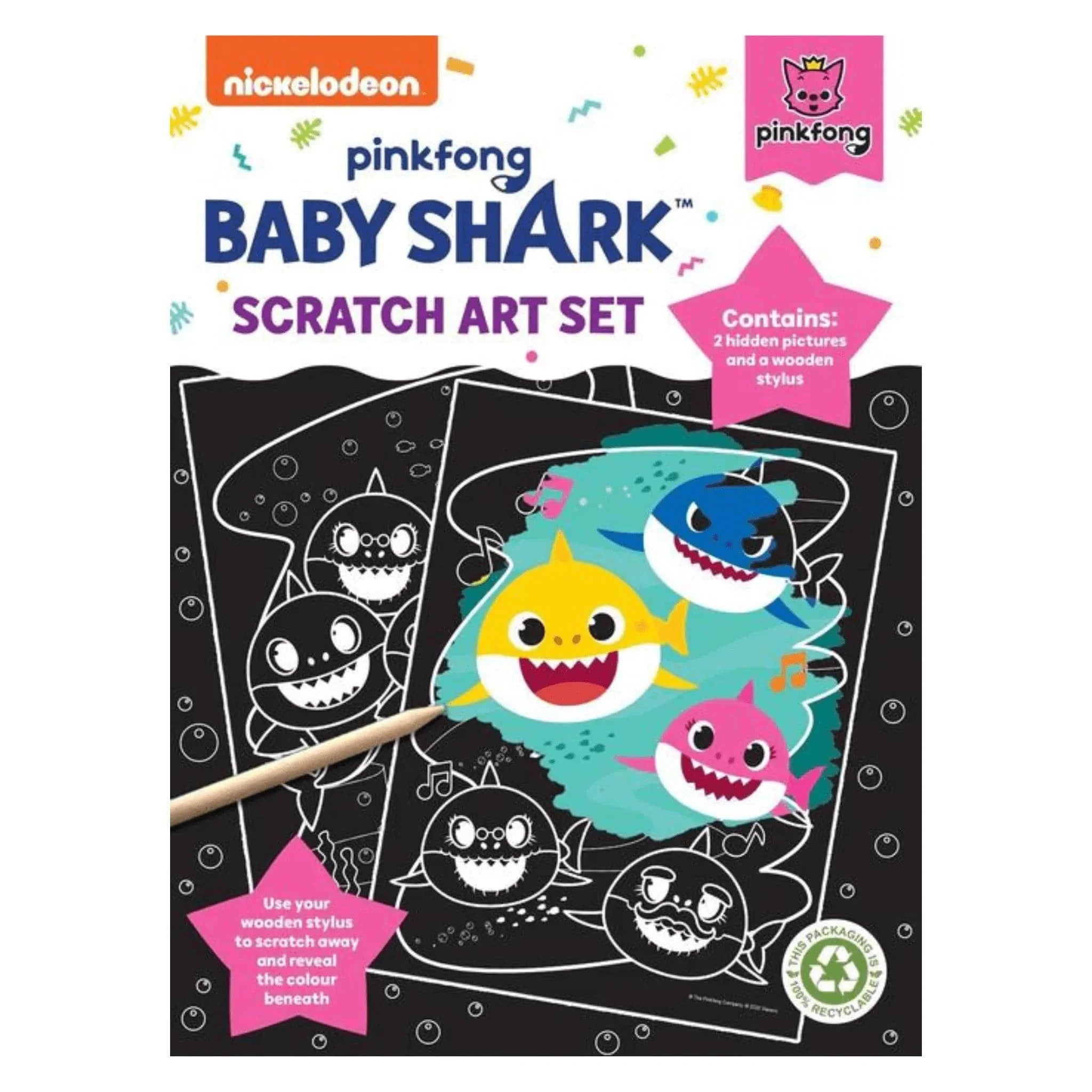 Baby Shark Scratch Art Set - Kids Party Craft