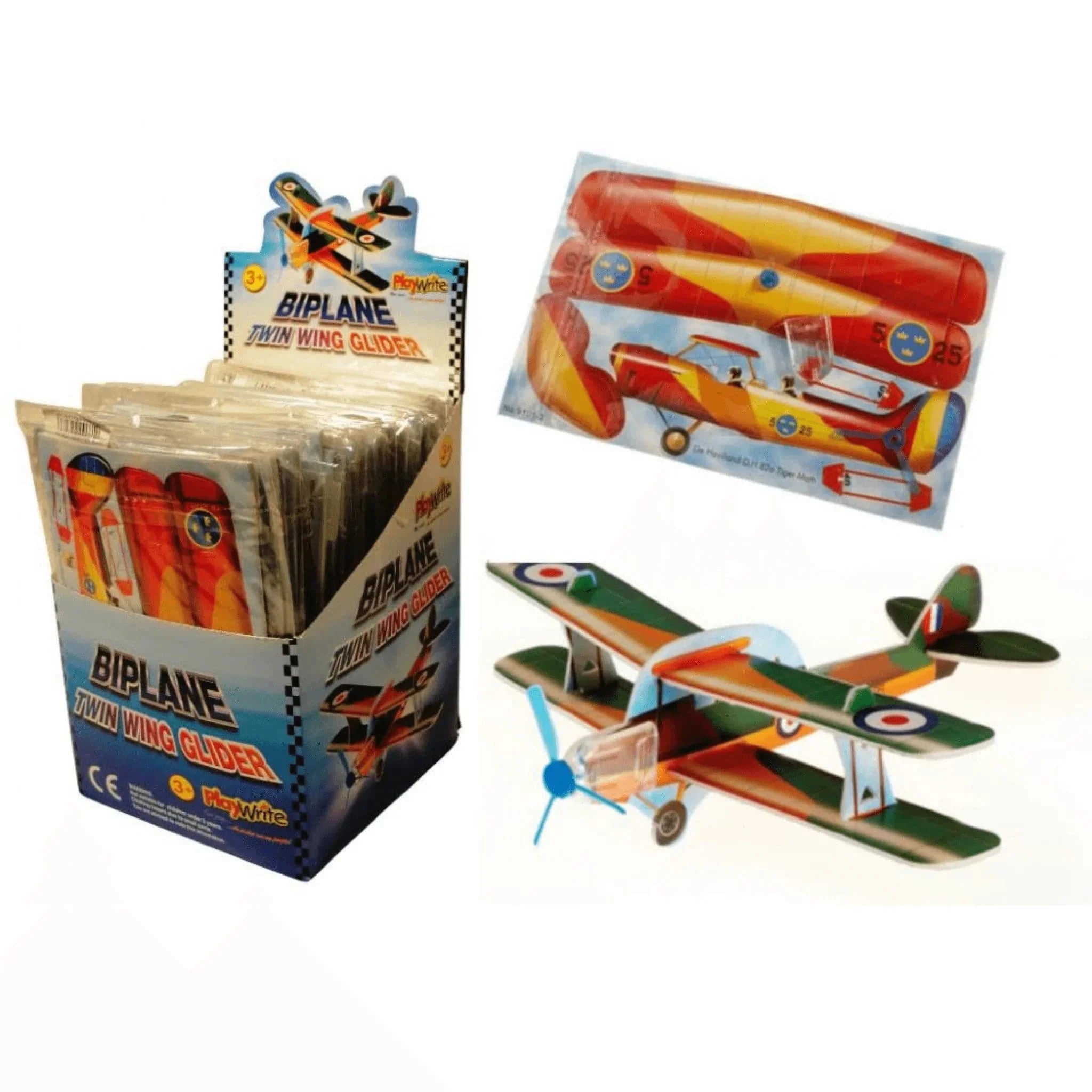 Biplane Twin Wing Glider 17x11cm - Kids Party Craft