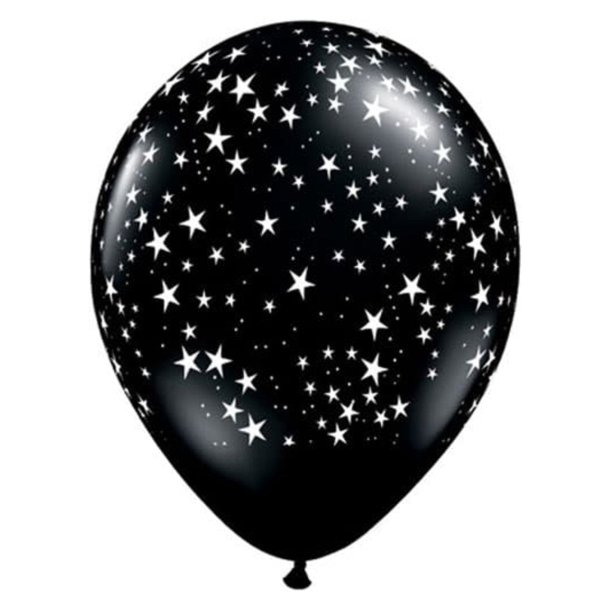 Black Balloon With Stars - 10 Pack - Kids Party Craft